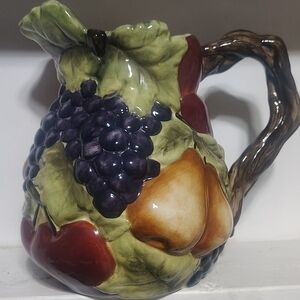 Sonoma Villa Colorful Ceramic Fruit Pitcher
